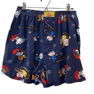 PEANUTS Snoopy Men’s Blue Boxer Shorts Charlie Brown Size: Medium 32-34